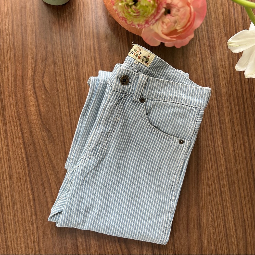 Hey Gang Railroad Stripe Knee Patch Jean